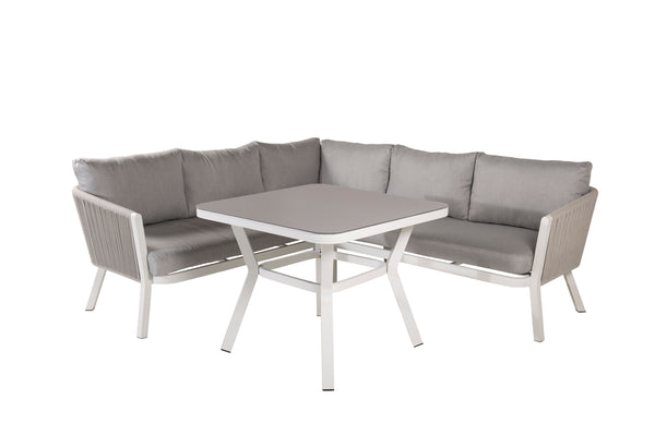 Eckgruppen VIRYA Aluminium Weiß/Grau