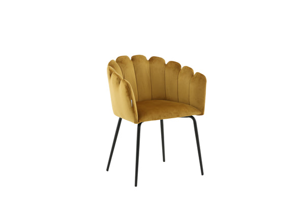 Matstolar LIMHAMN Sammet 76.5x61x54cm Gul-1st