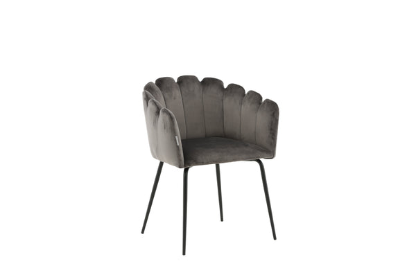 Matstolar LIMHAMN Sammet 76.5x61x54cm Grå-1st