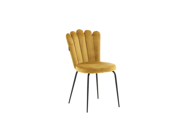 Dining chairs LIMHAMN Velvet 82.5x44.5x54cm Yellow-2pcs