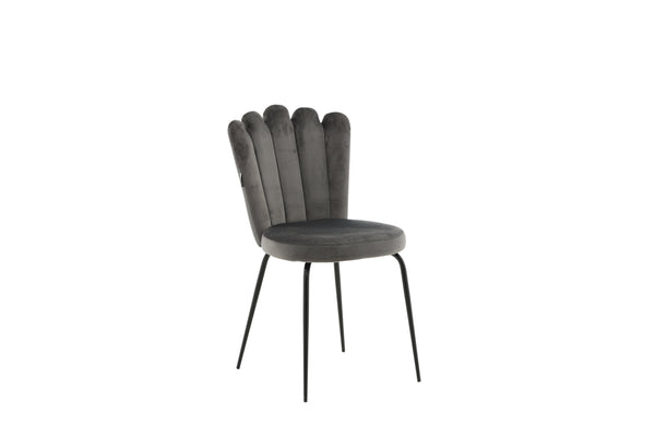 Dining chairs LIMHAMN Velvet 82.5x44.5x54cm Grey-2pcs