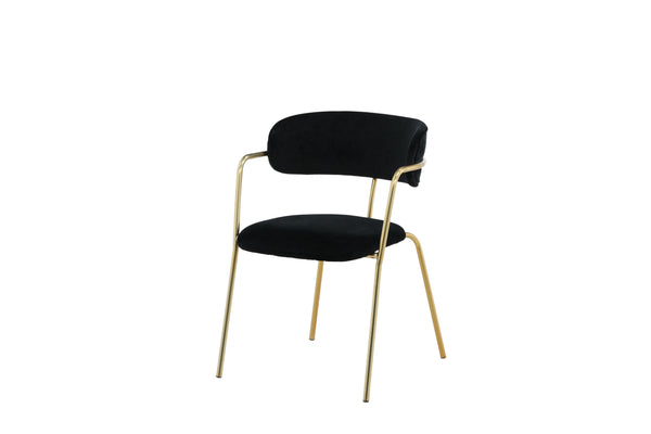 Matstolar ARROW Sammet 79x58x61cm Svart-2st
