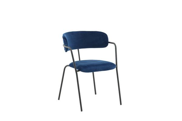 Matstolar ARROW Sammet 79x58x61cm Blå-2st