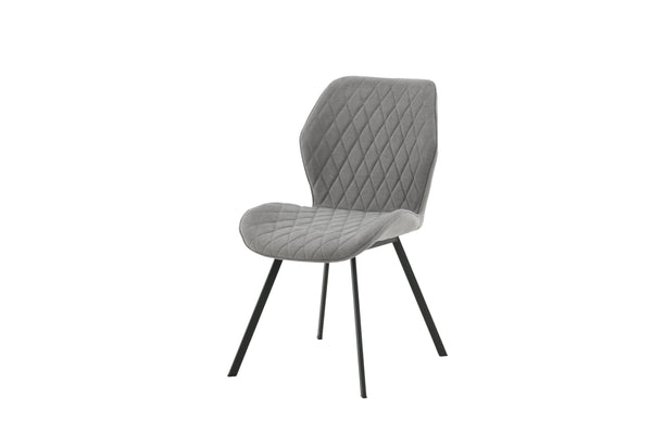 Dining chairs GEMMA Polyester 90x50x63cm Grey-2pcs