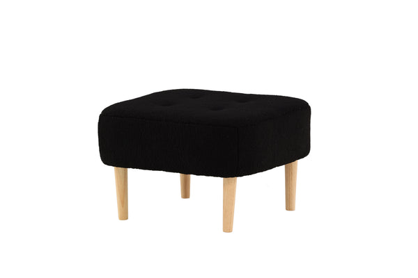 Puff SALINA Polyester Svart