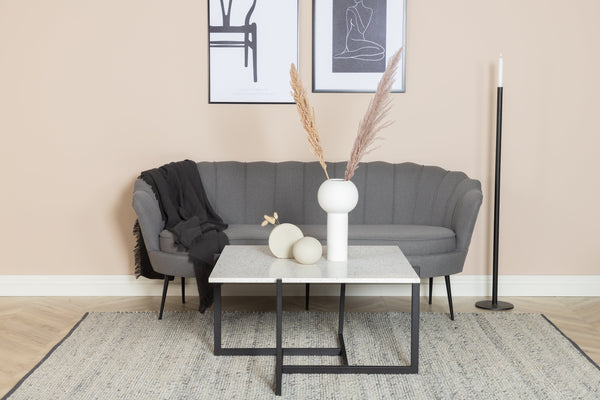 3-Sits Soffa CALAIS Polyester Grå