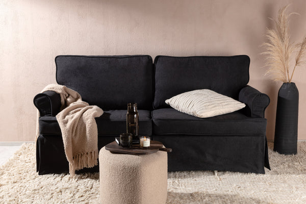 2-Sits Soffa ANTON Polyester Svart