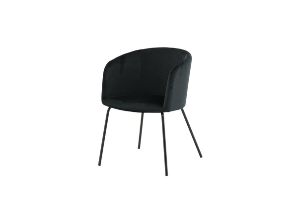 Matstolar BERIT Sammet 78x55x55cm Svart-1st
