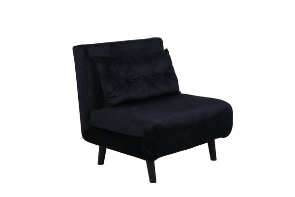 Bäddsoffa VICKY Sammet Svart