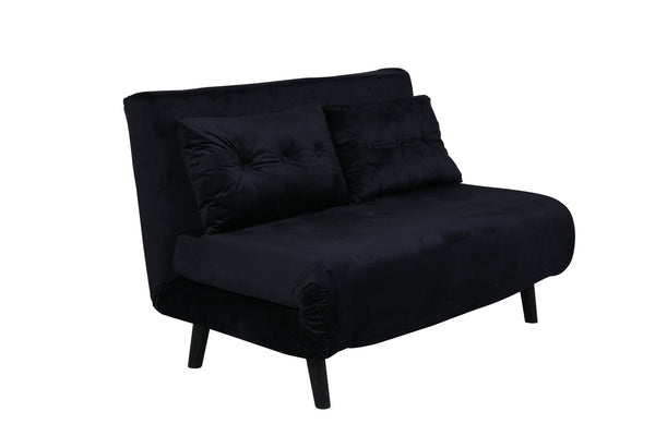 Bäddsoffa VICKY Sammet Svart