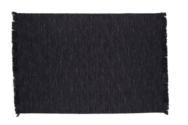 Rectangular rug ELTON Wool 230x160cm-Black