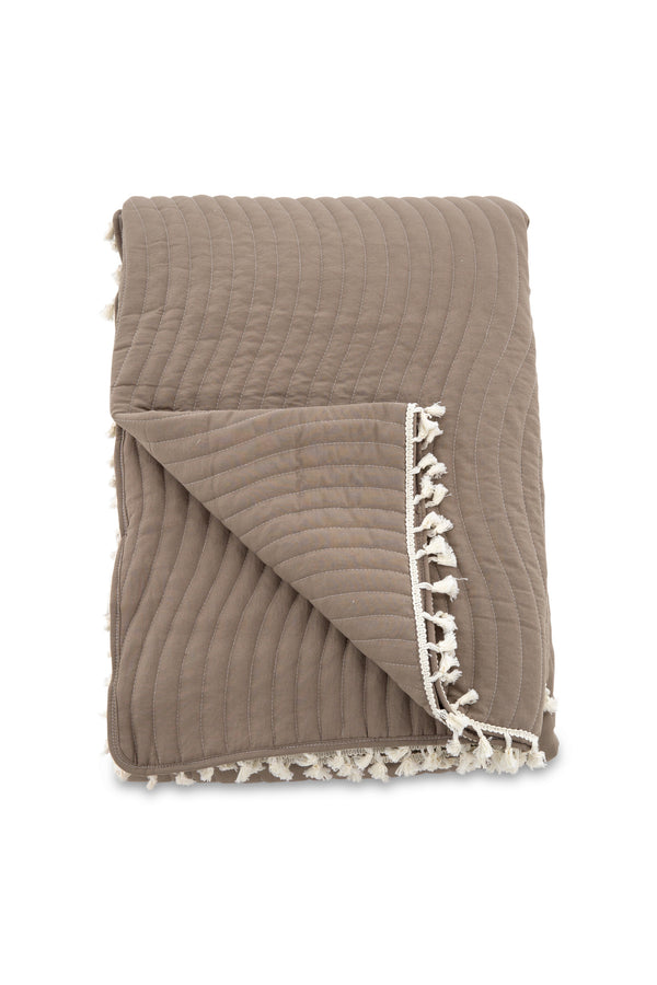 Överkast LIAS Polyester 260x260cm-Brun