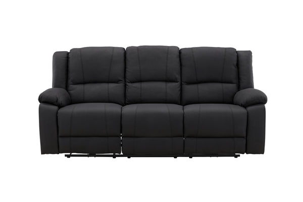 Reclinersoffa SINGAPORE Polyester Svart