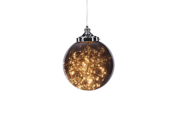 Taklampa LEMANS Glas LED-Rökfärgat glas