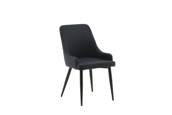 Matstolar PLAZA Polyester 86x49x58cm Svart-2st
