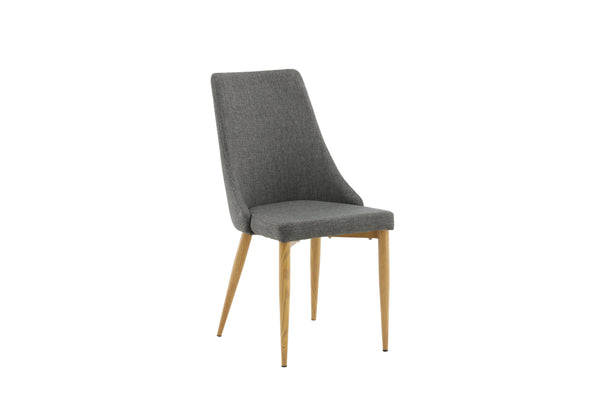 Matstolar LEONE Polyester 91x46.5x63cm Mörkgrå-2st