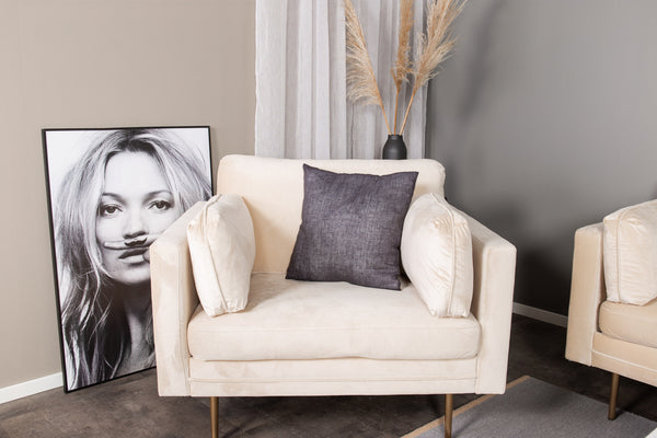 Fåtölj BOOM Sammet 86x84x110cm-Ljusbeige