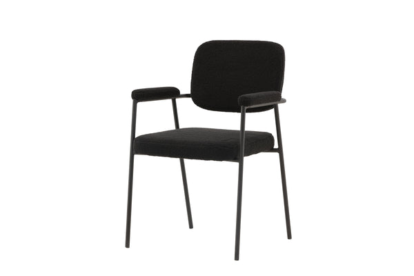 Matstolar YESTERDAY Sammet 90x58x61cm Svart-2st