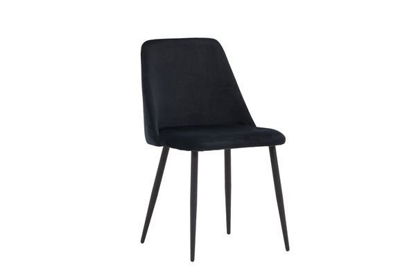 Matstolar NIGHT Sammet 87x49x56cm Svart-2st