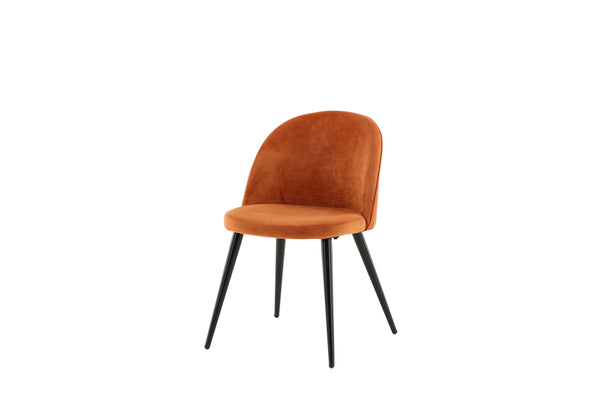 Matstolar VELVET Sammet 76.5x50x57cm Rostig orange-2st