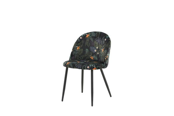 Matstolar VELVET Sammet 77x50x48cm Svart-2st