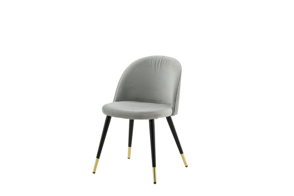 Matstolar VELVET Sammet 76.5x50x57cm Grå-2st