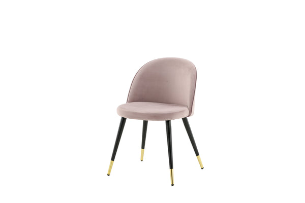 Matstolar VELVET Sammet 76.5x50x57cm Dammigt rosa-2st