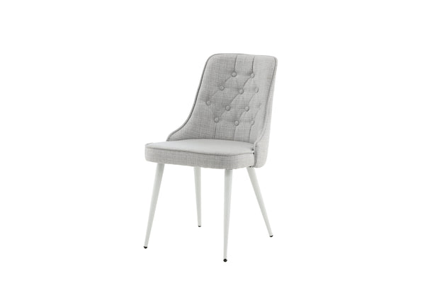 Matstolar VELVET DELUXE Polyester 88.5x50x66cm Ljusgrå-2st
