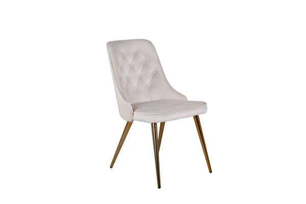 Matstolar VELVET DELUXE Sammet 88.5x50x66cm Beige-2st