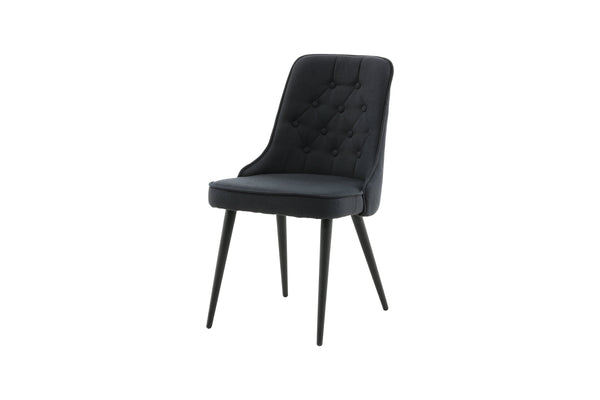 Matstolar VELVET DELUXE Polyester 88.5x50x66cm Svart-2st