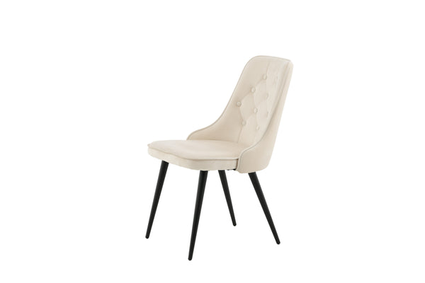 Matstolar VELVET DELUXE Sammet 88.5x50x66cm Beige-2st