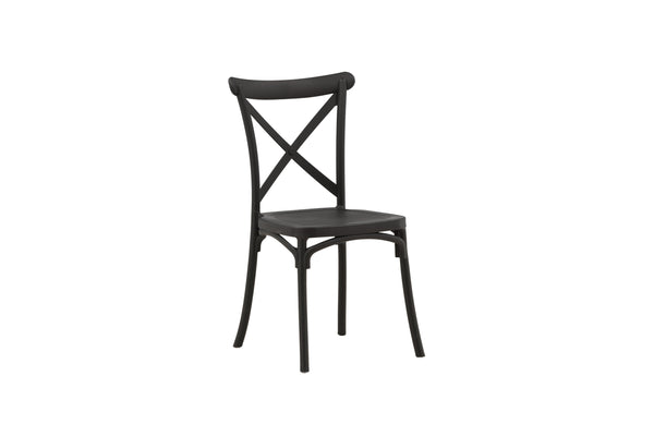 Matstolar CROSETT Plast 90x52x55cm Svart-2st