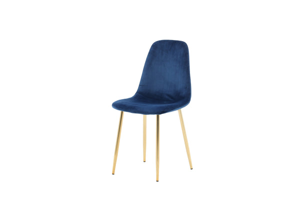 Matstolar POLAR Sammet 86x44x52cm Blå-2st
