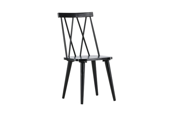 Matstolar MARIETTE Gummi trä 88x43x50cm Svart-2st