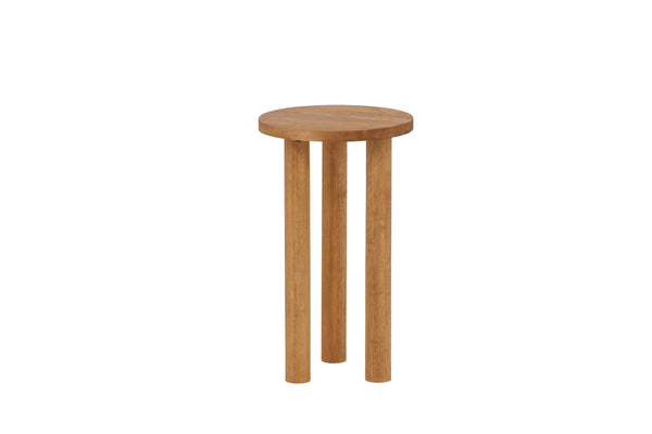 Side table DUXBURY Rubber Wood ⌀35 cm-Brown