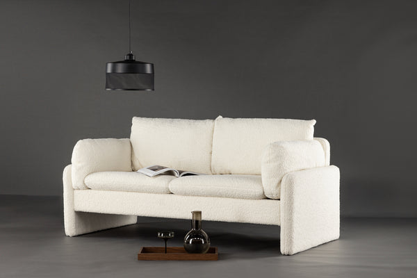 2-Sits Soffa VINDEL Teddy Vit