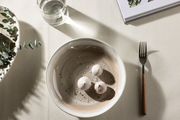 Bowls JUBLIE Stoneware ⌀23 2 pcs Beige