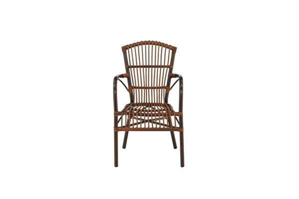 GALERA Esszimmerstühle Rattan Braun