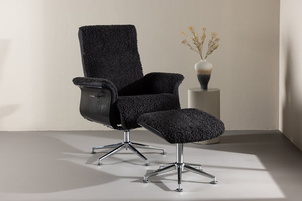 Loungefåtölj HAGÖN Polyester Mörkgrå