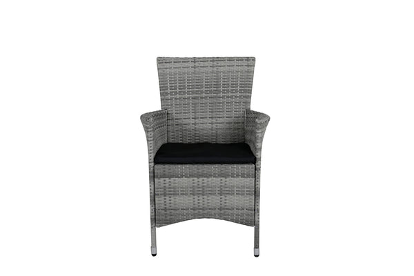 KNICK Dining chairs 2 artificial rattan Gray