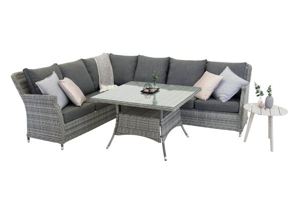Corner groups VIKELUND Synthetic rattan Gray