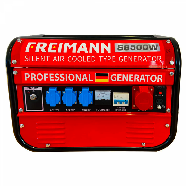 Luftkyld Professionell Bensin Generator FREIMANN 12V/ 8.3Amp/ 50Hz