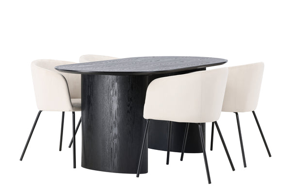 Matgrupp BERIT & ISOLDE Beige/ Svart