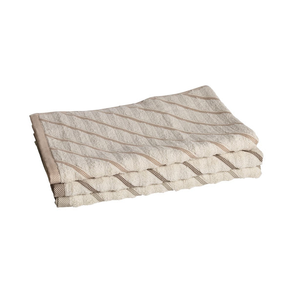 Badhandduk 2st MASUMI RAND Bomull 70x140 Puder