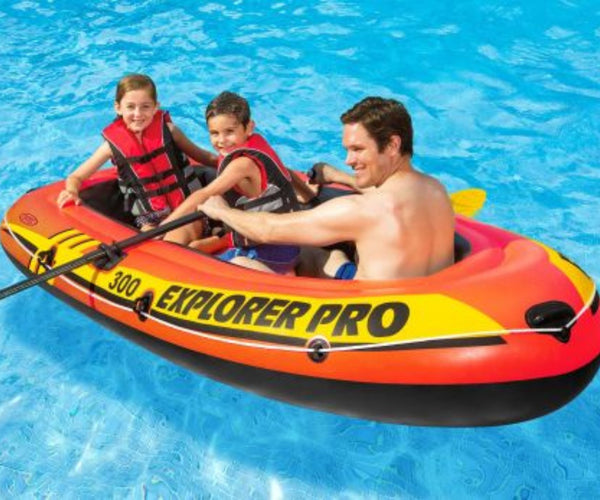 INTEX Explorer Pro 300 Uppblåsbar Båt - 3Personer