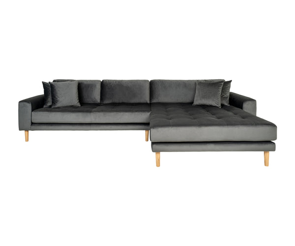 Lounge Sofa LIDO – Right-handed Dark Grey