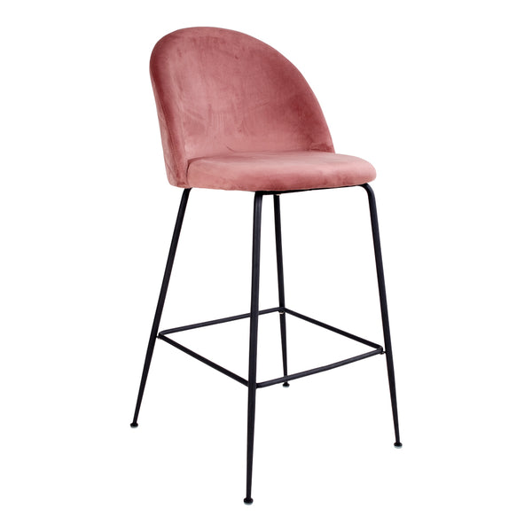 Barstol LAUSANNE Sammet 55x52x107 Rosa-2st