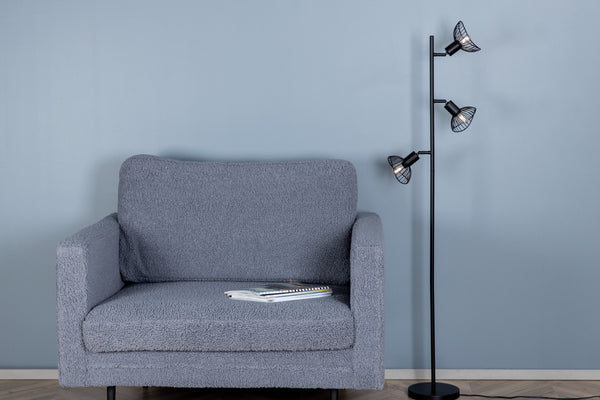 Golvlampa ELSA Stål LED E14-Svart