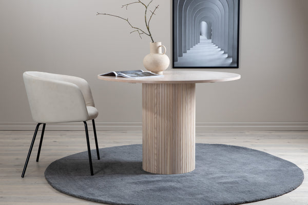 MATBORD BIANCA Veneer ⌀110 Vitputsad