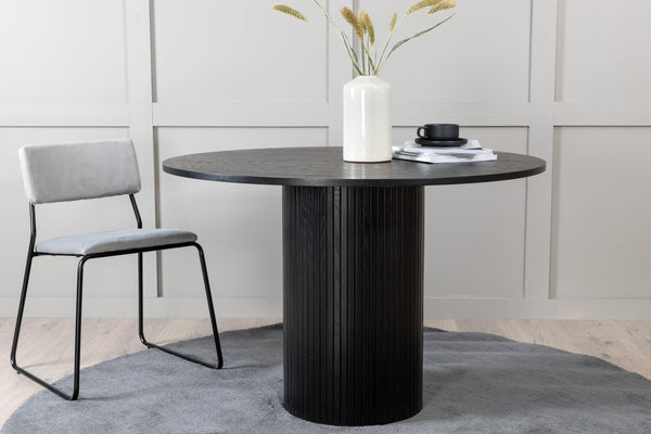 Matbord BIANCA Veneer ⌀110 Svart